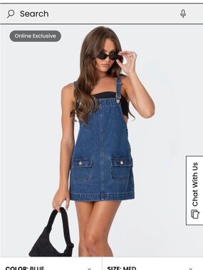 Denim Overall Mini Edikted Dress